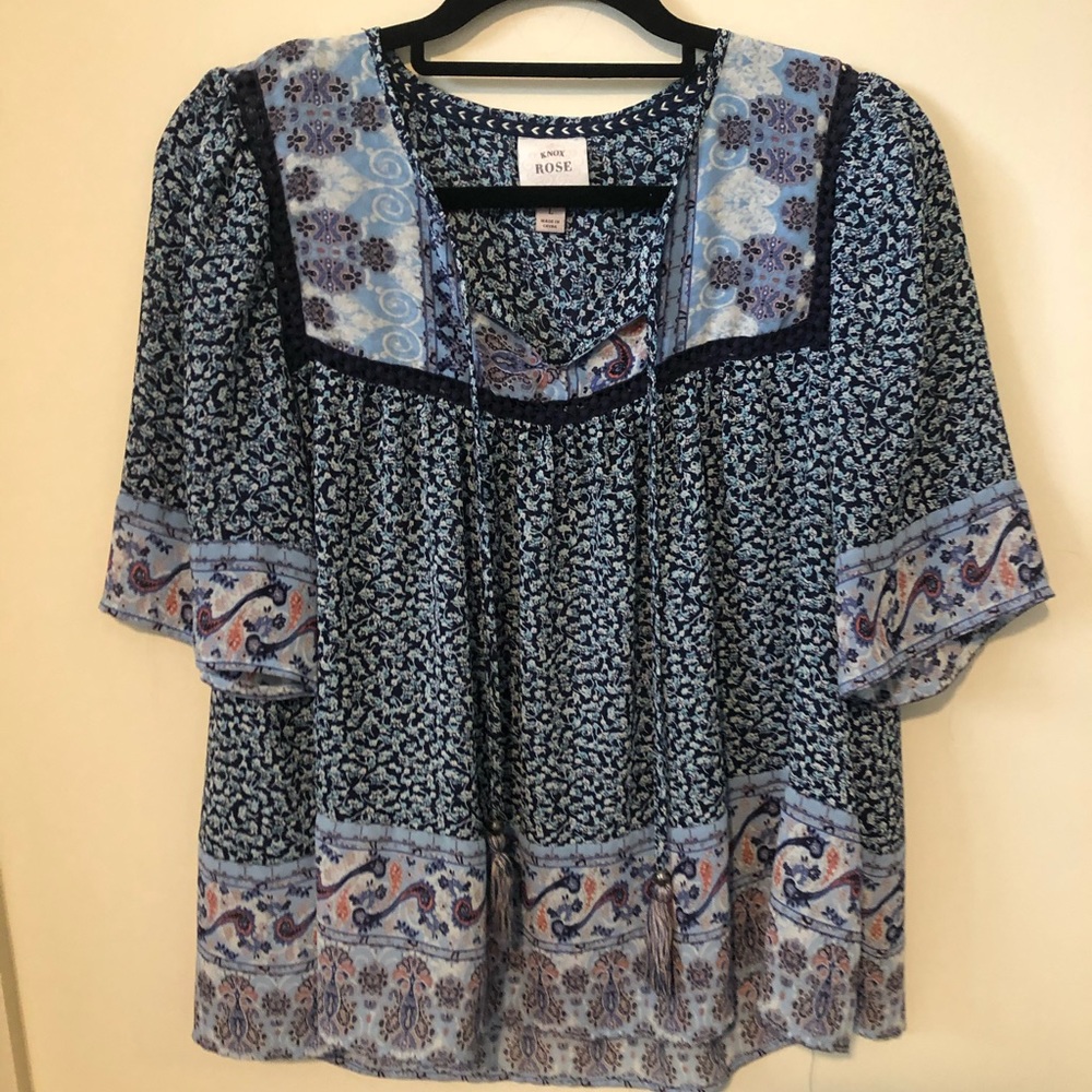 Knox Rose Floral Top Sz L